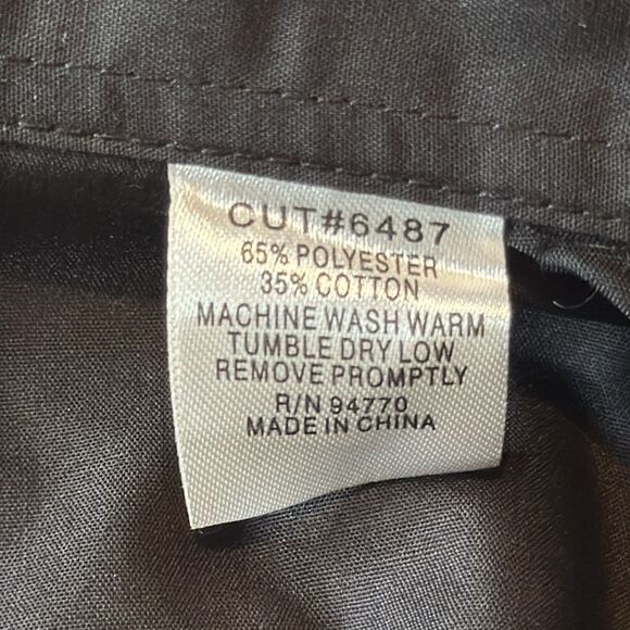 Black Western Dress Shirt Embroidered Patches Snap Buttons Size M NWT - Picture 10 of 13